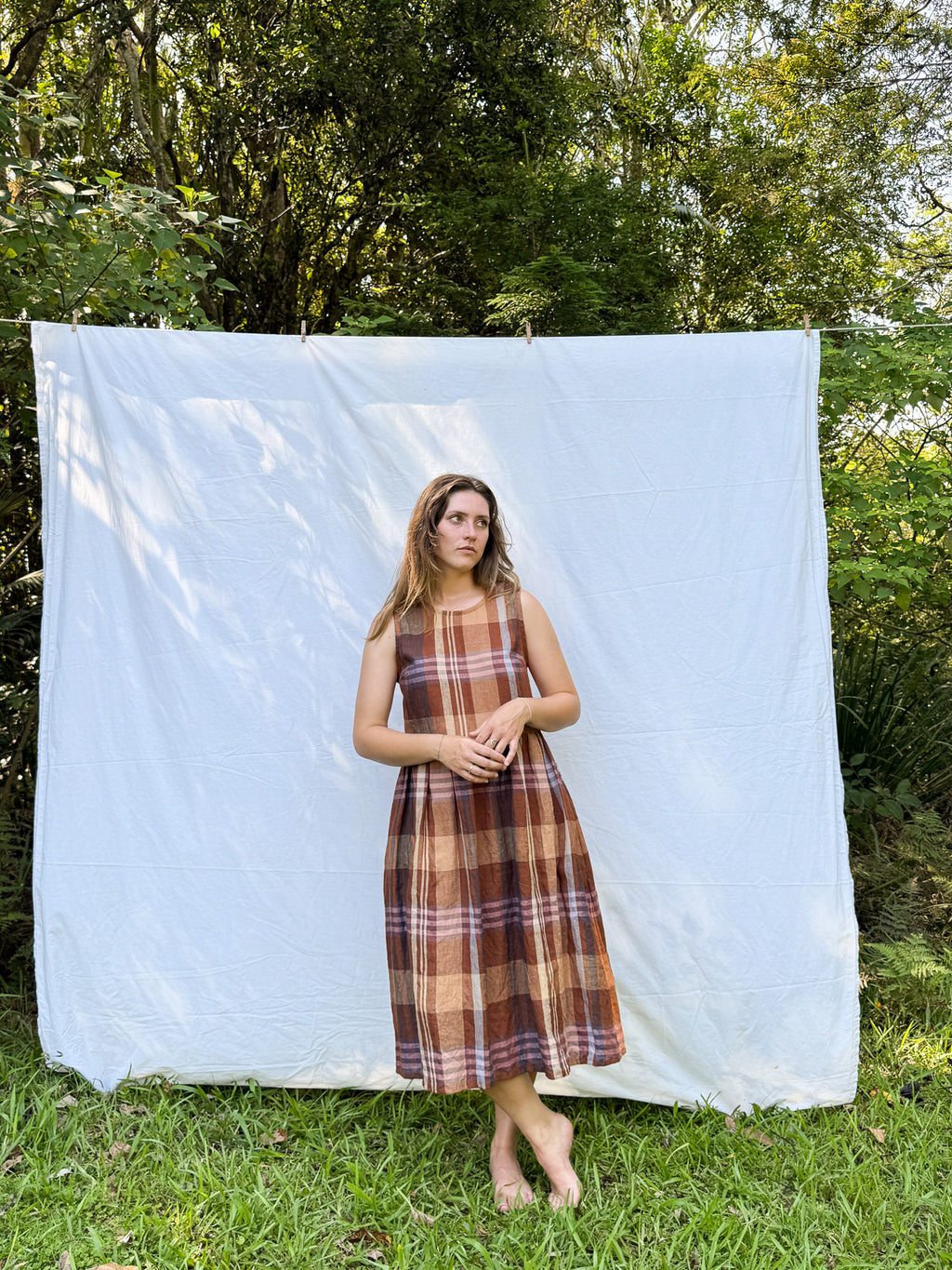 Banksia Dress | Rust Check *PREORDER*