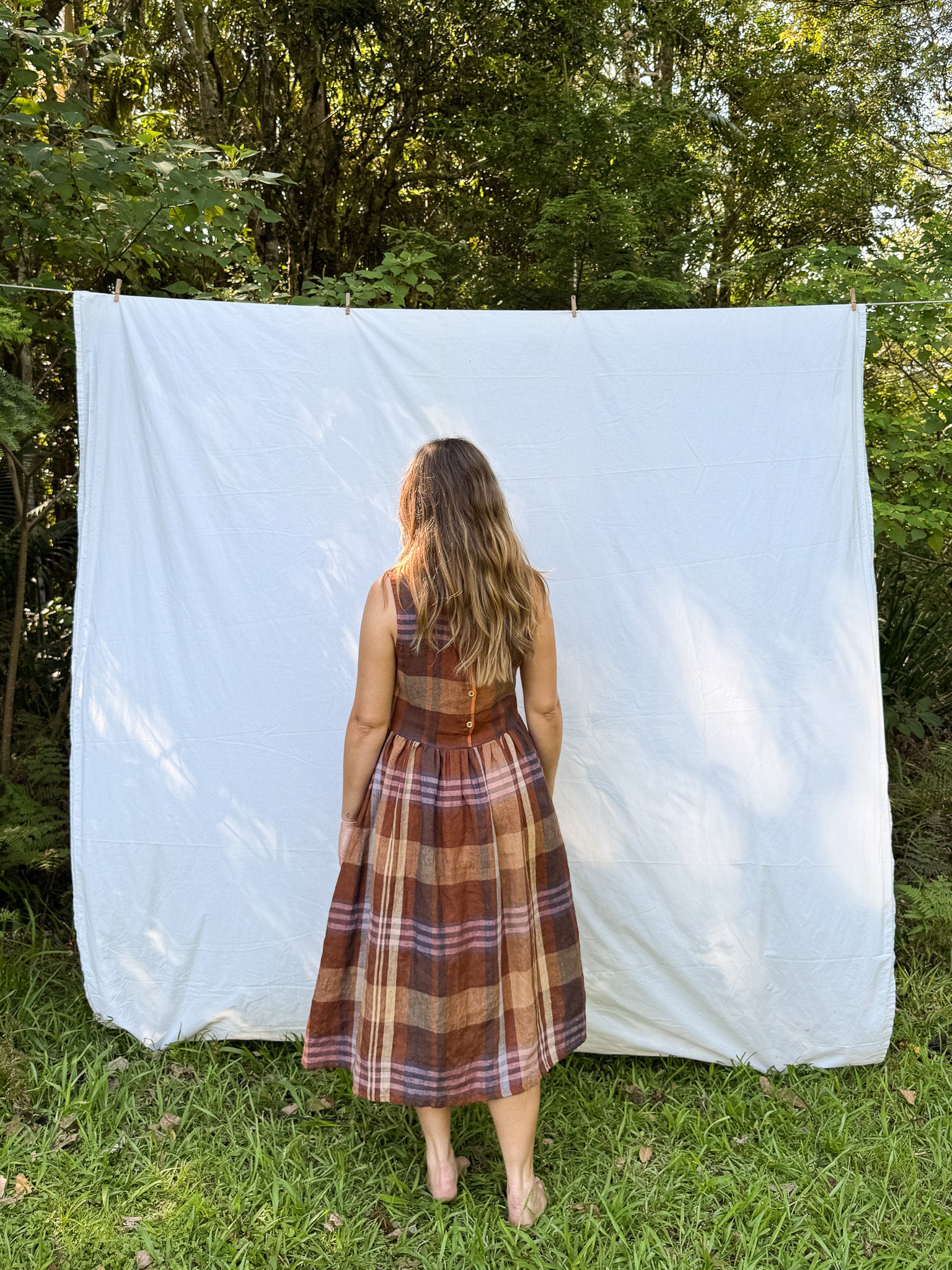 Banksia Dress | Rust Check *PREORDER*