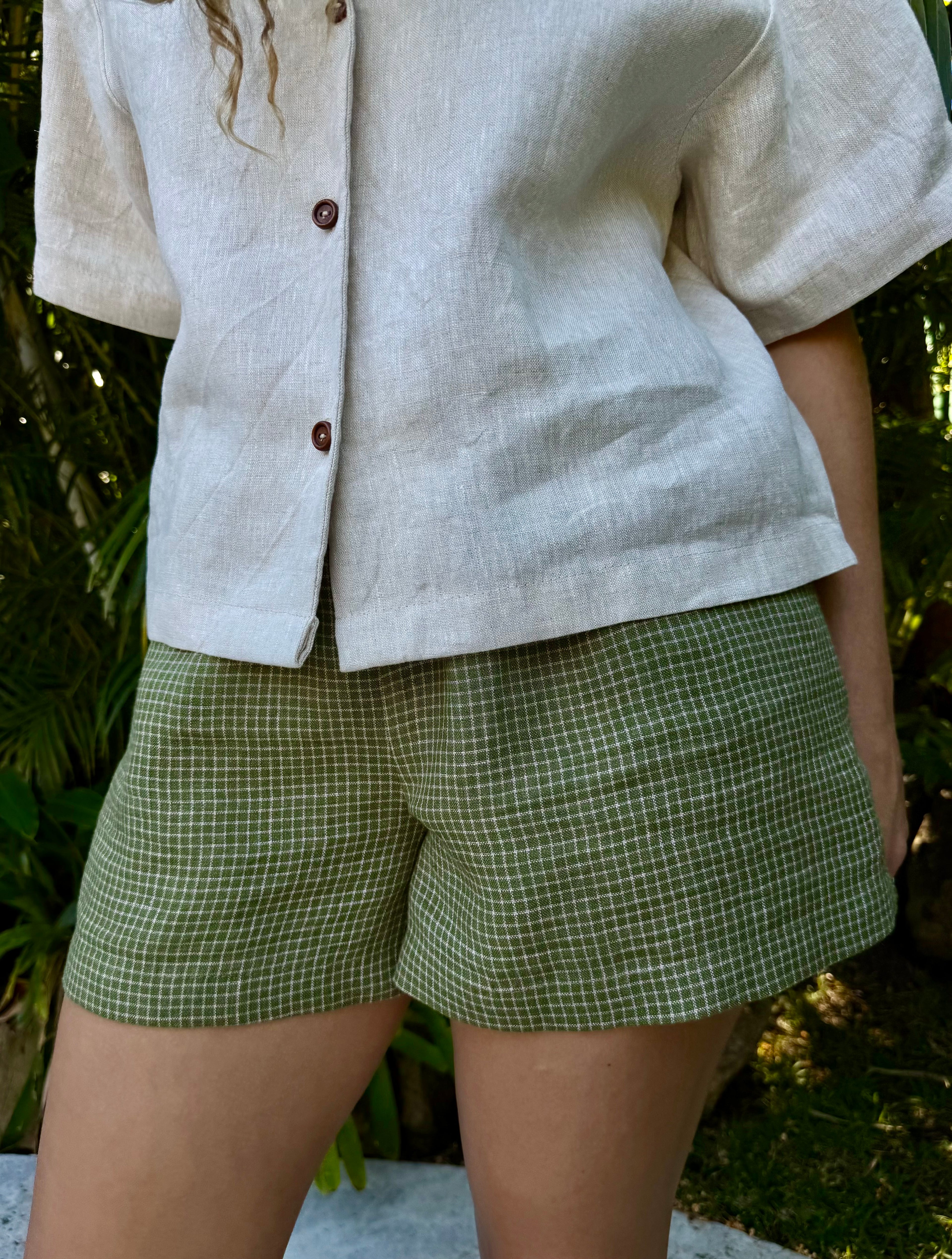 Bowie Shorts | Matcha Check
