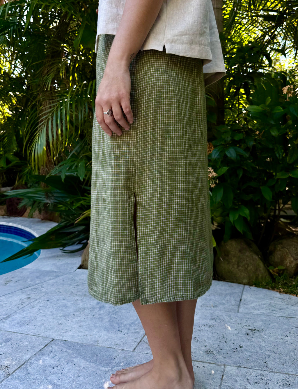 Helia Skirt | Matcha Check