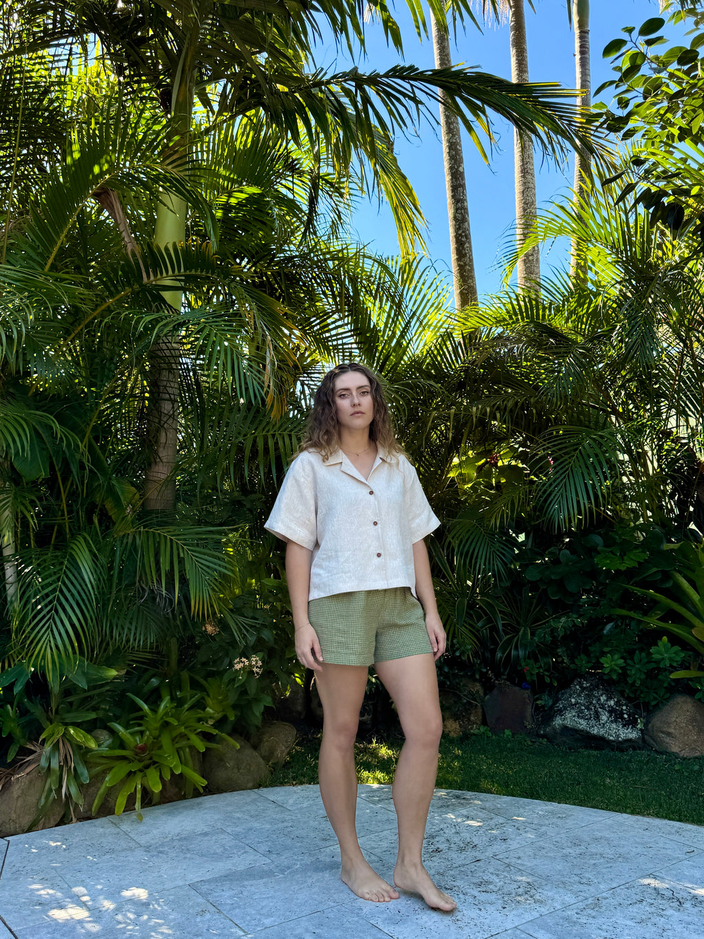 Boxy Button-up Shirt | Sand